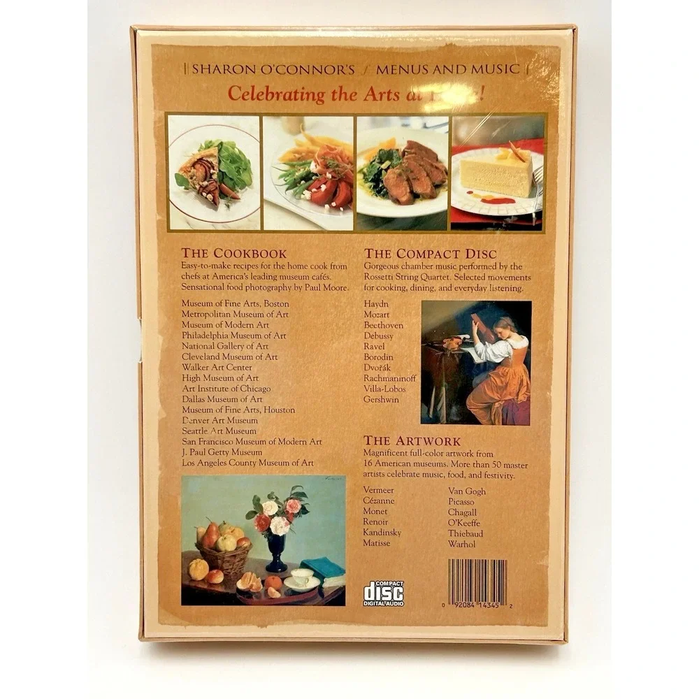 Lot Of 2 Sharon O'Connor's Museum Cafes & Arts &‎ A Table For Two Menus & Music